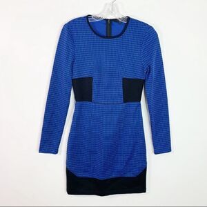 Tibi New York Blue & Black Houndstooth Dress size 0